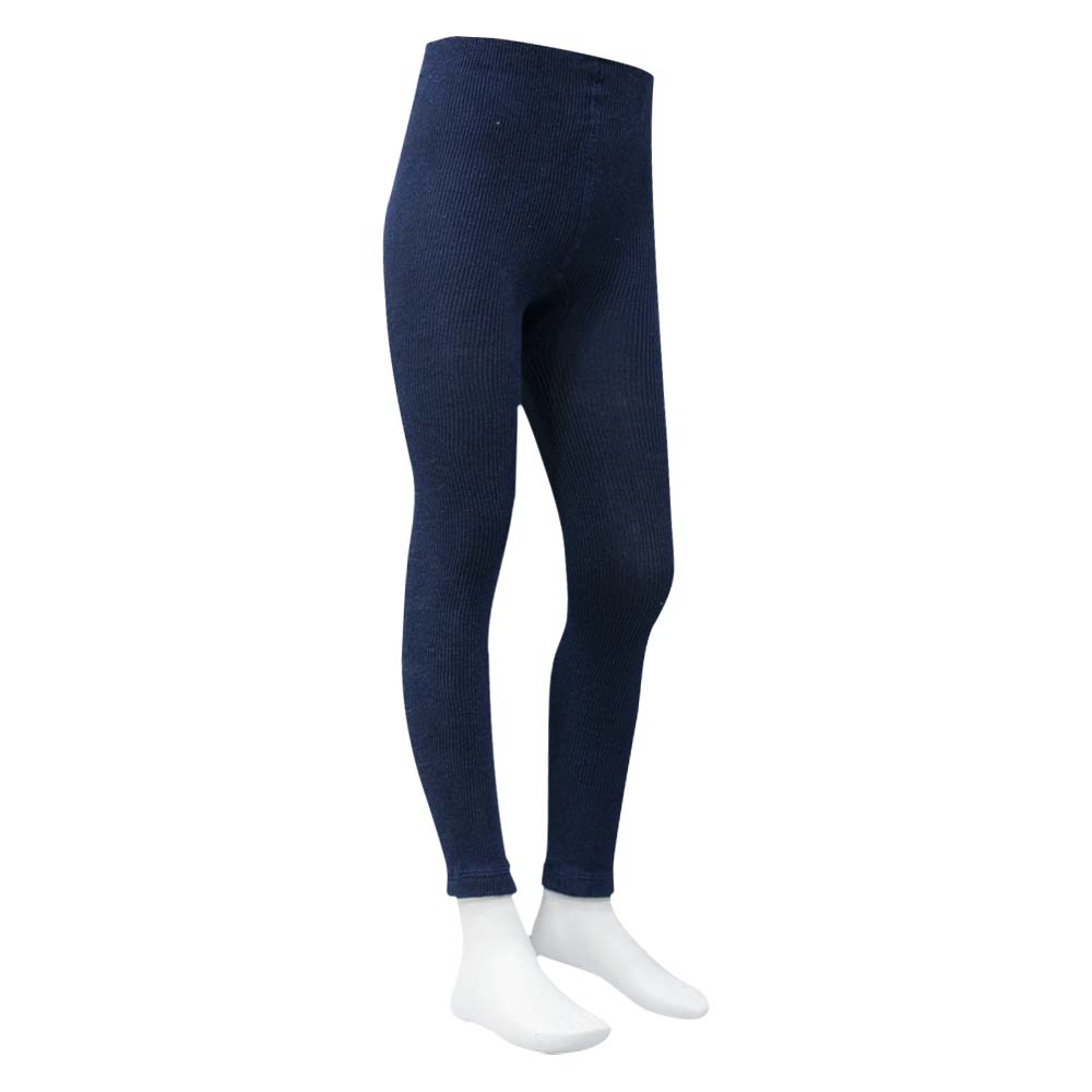 Girls Dark Blue Ribbed Leggings (OT)