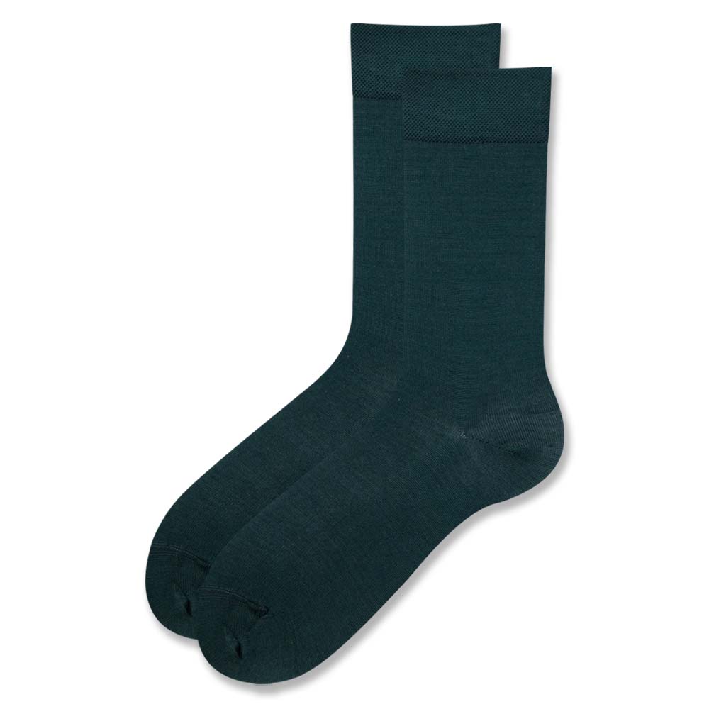 Men Luxury Plain Mercerized Cotton Dress Socks
