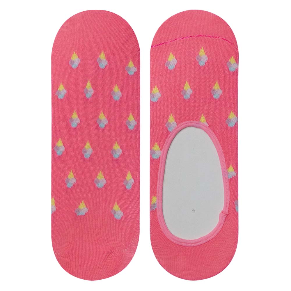 Girls Pink No Show Socks