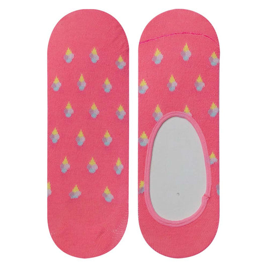 Girls Pink No Show Socks