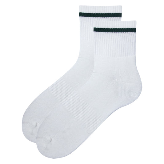 Men Premium Green Stripe Crew Socks