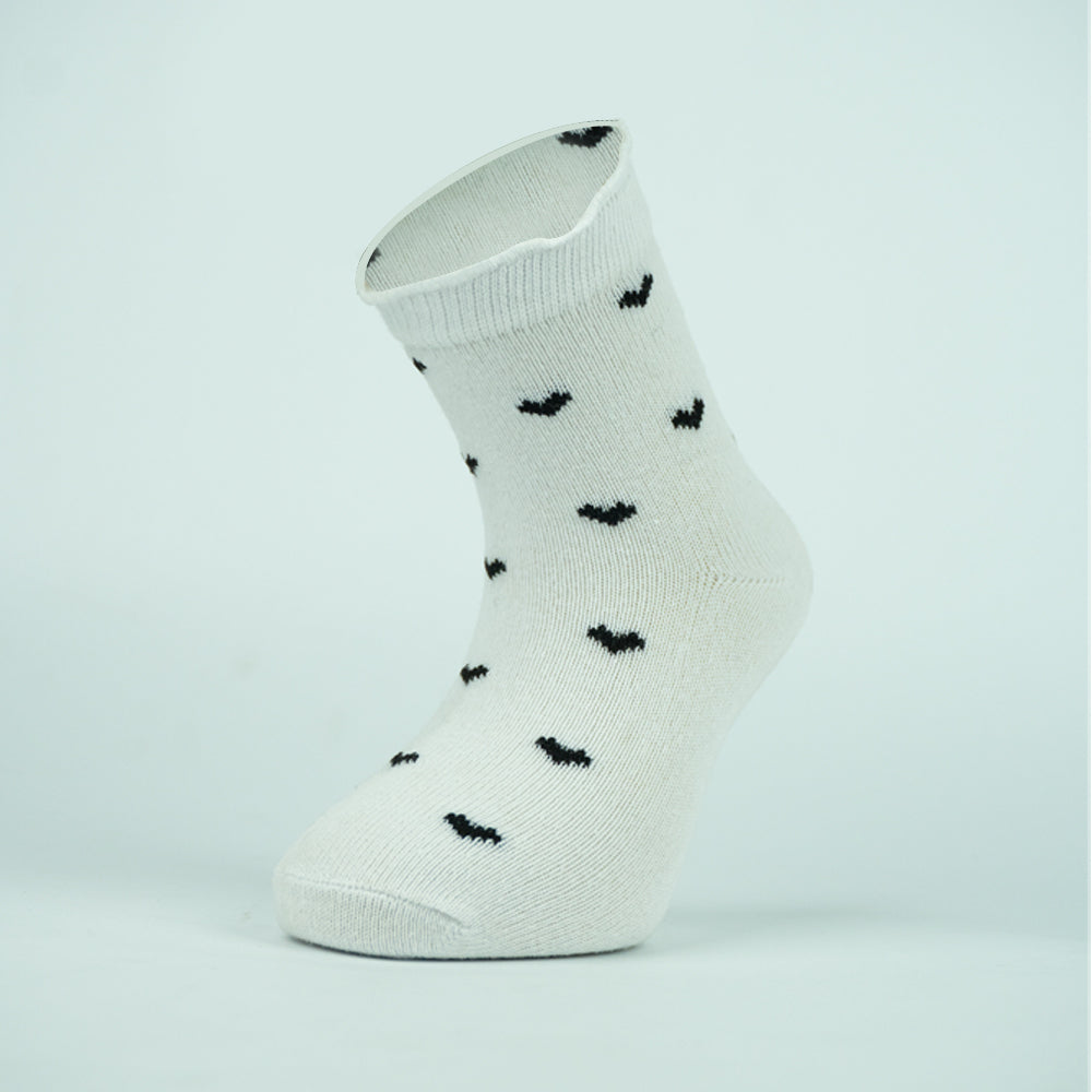 Frill Heart Print Ankle Socks for Girls