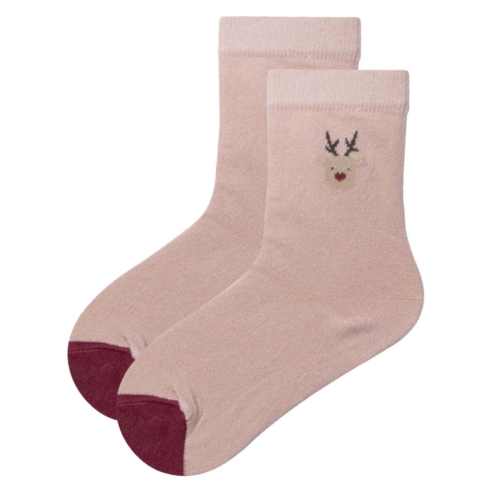 Cozy Reindeer Crew Socks for Girls