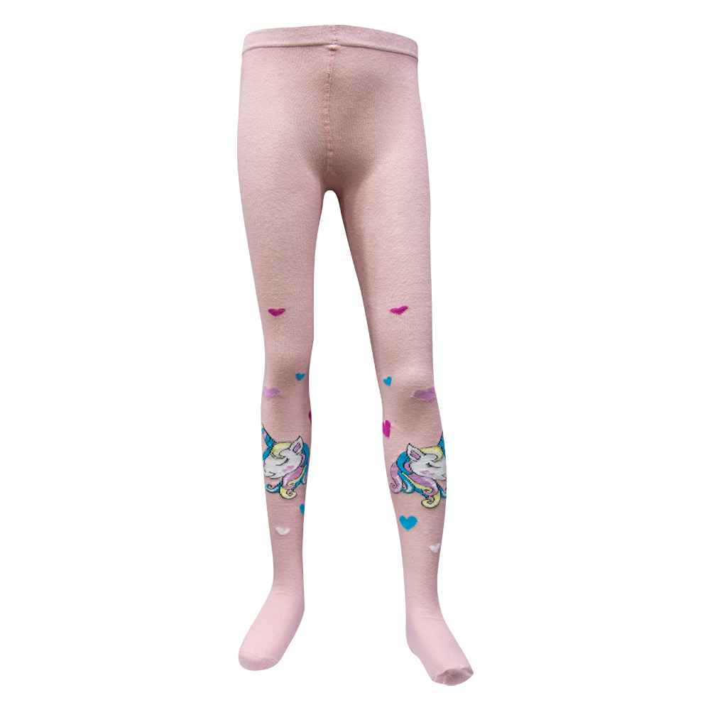 Unicorn Magic & Hearts Tights for Girls (OT)