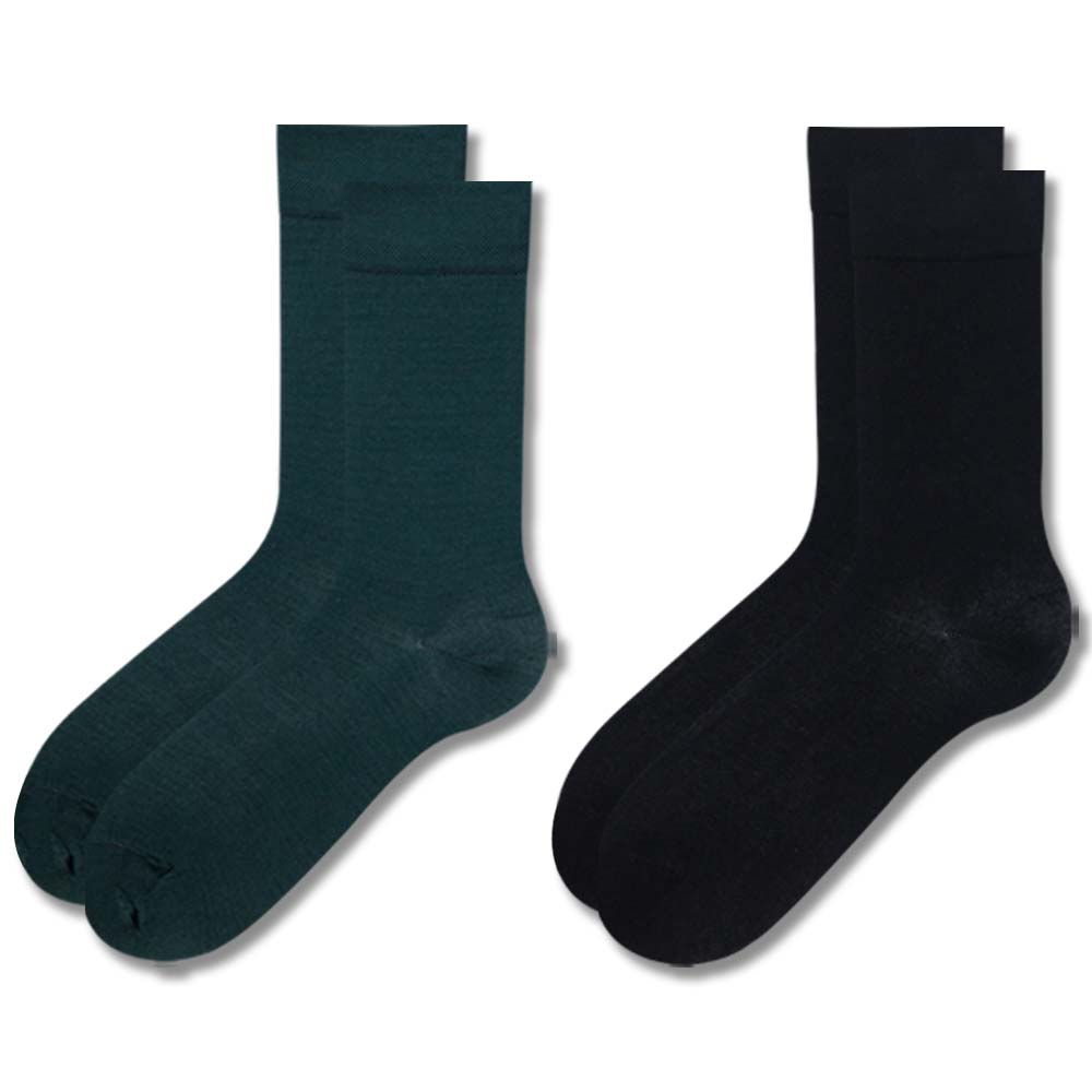 Men Luxury Plain Mercerized Cotton Dress Socks