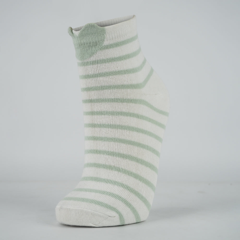 Heart Print Girls Crew Socks