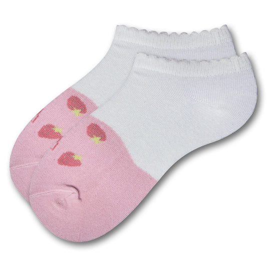 Strawberry Shake Design Ankle Socks for Girls