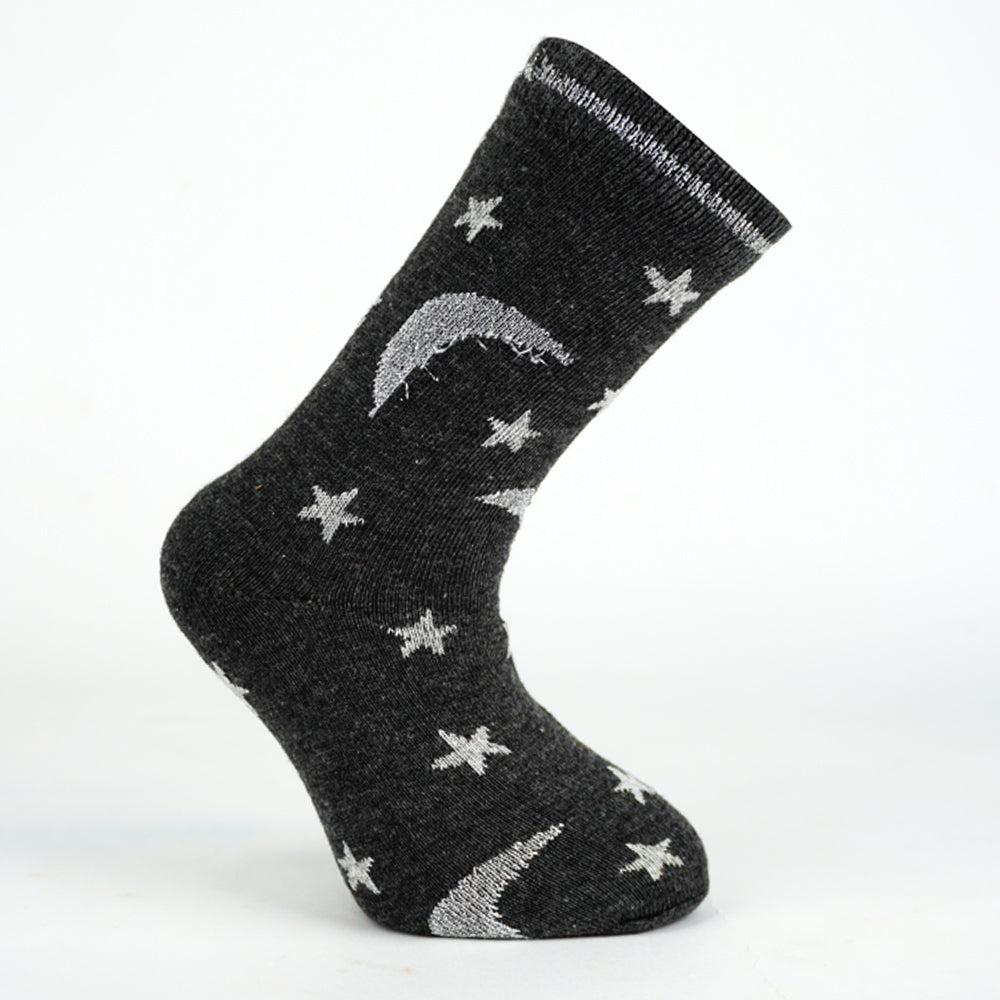 Girls Star & Moon Pattern Socks