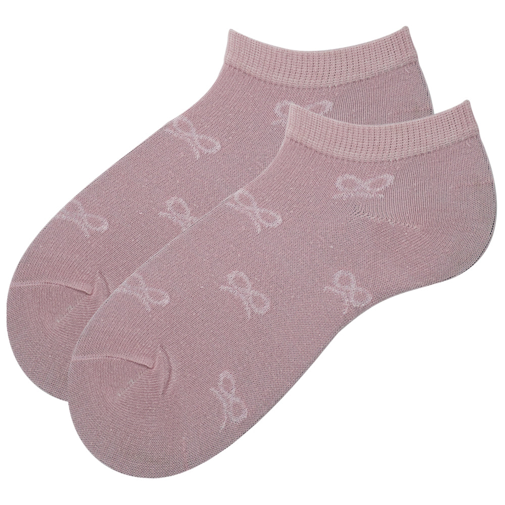 Women Ankle Socks with Bow Pattern