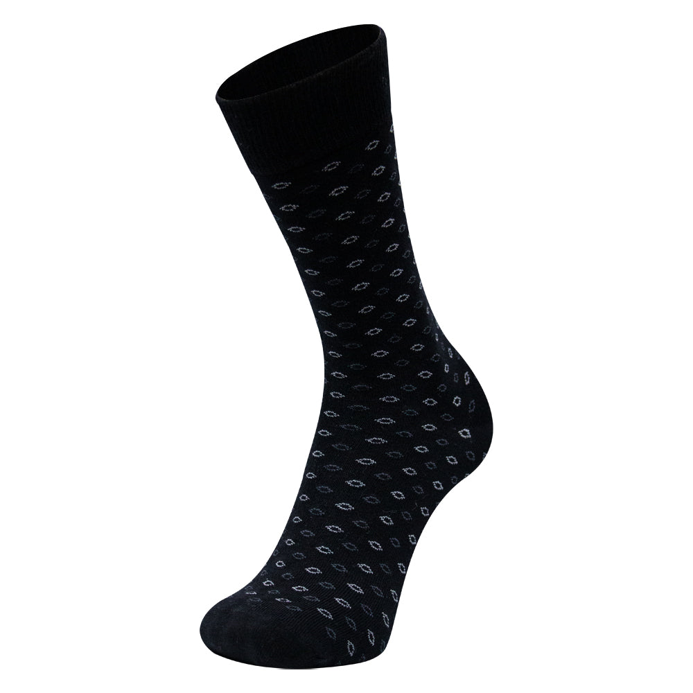 Men’s Classic Black Pattern Dress Socks