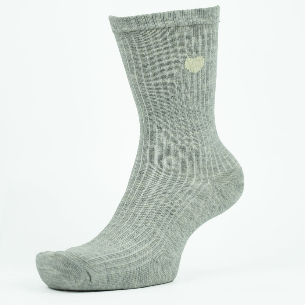 Cozy Heart Crew Socks