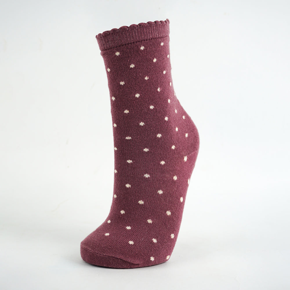 Girls Polka Dot Crew Socks