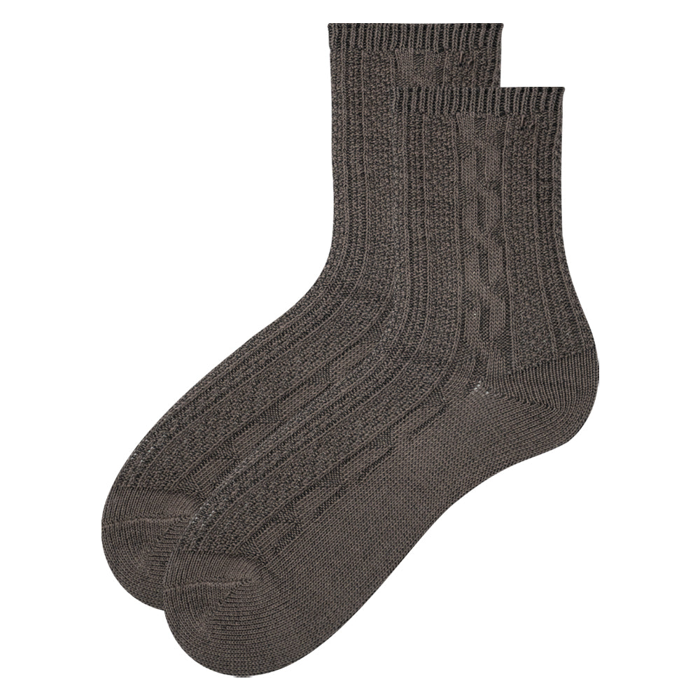 Women Cable Knit Crew Socks