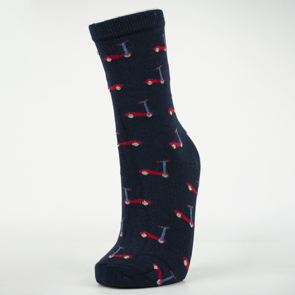 Boys' Scooty Print Crew Socks