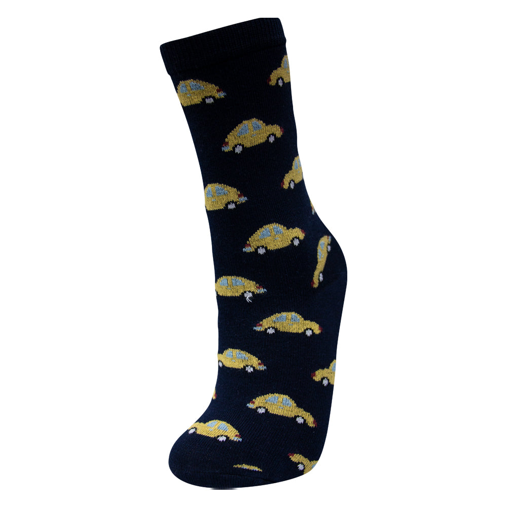 Car Print Boy's Crew Socks