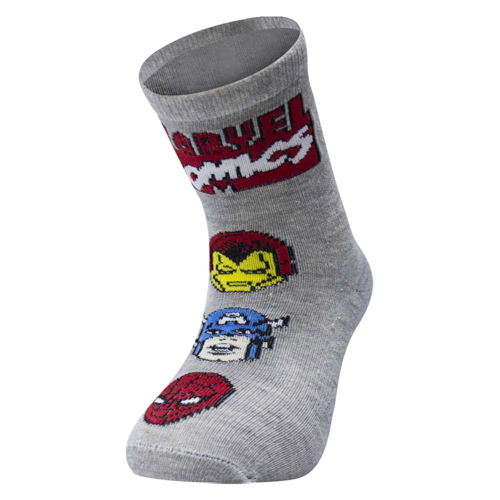 Marvel Comics Print Boys Short Crew Socks