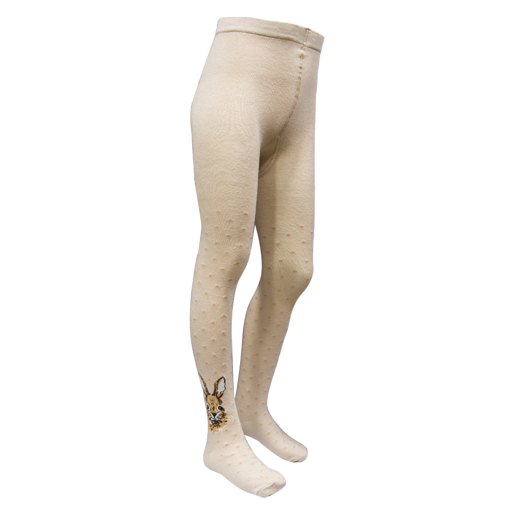 Chic Polka Dot Bunny Tights for Girls (OT)
