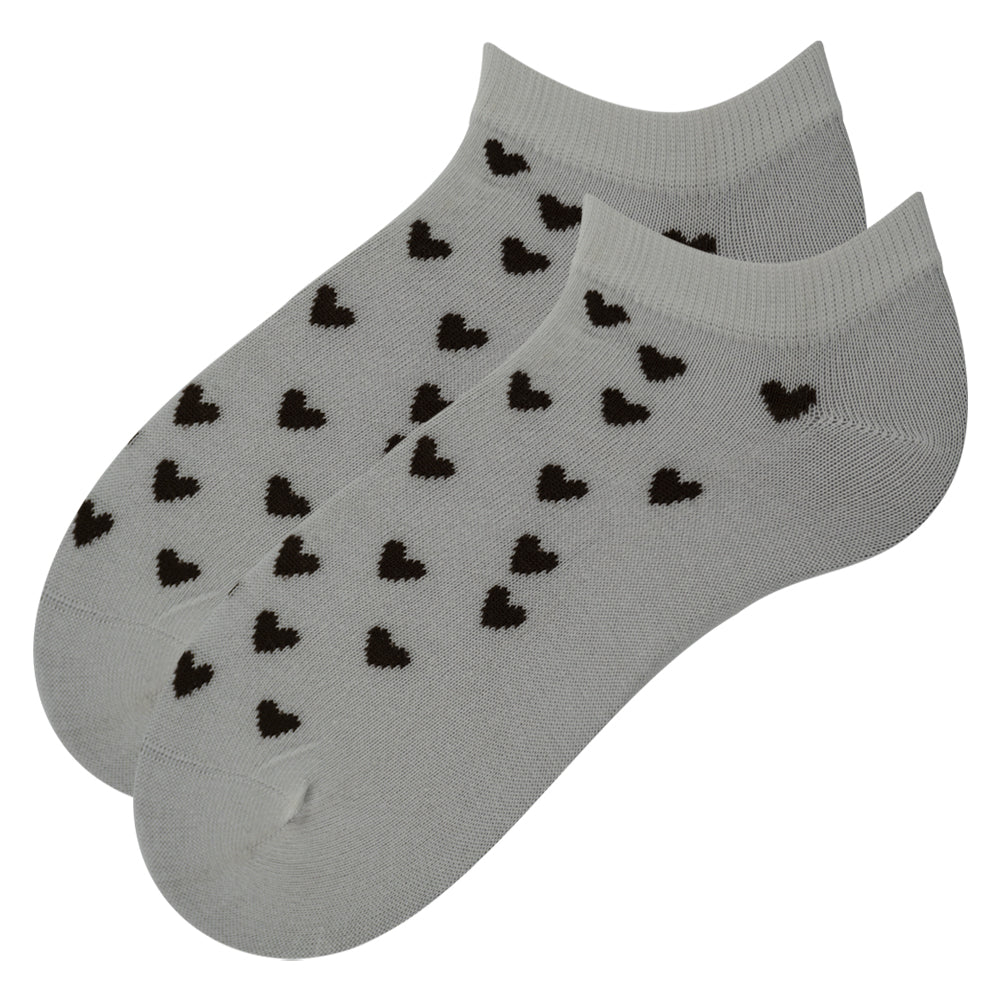 Women Heart Print Ankle Socks