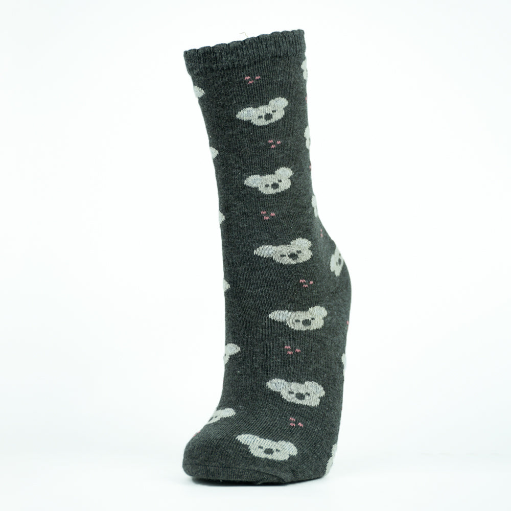 Koala Print Crew Socks for Girls