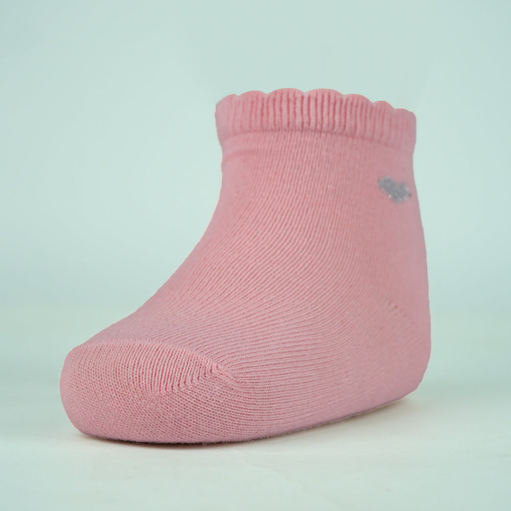 Baby Girl Socks with Silver Lurex Heart