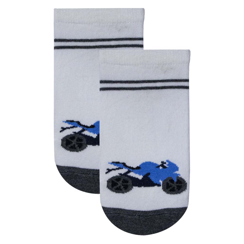 Bike Print Boys Ankle Socks