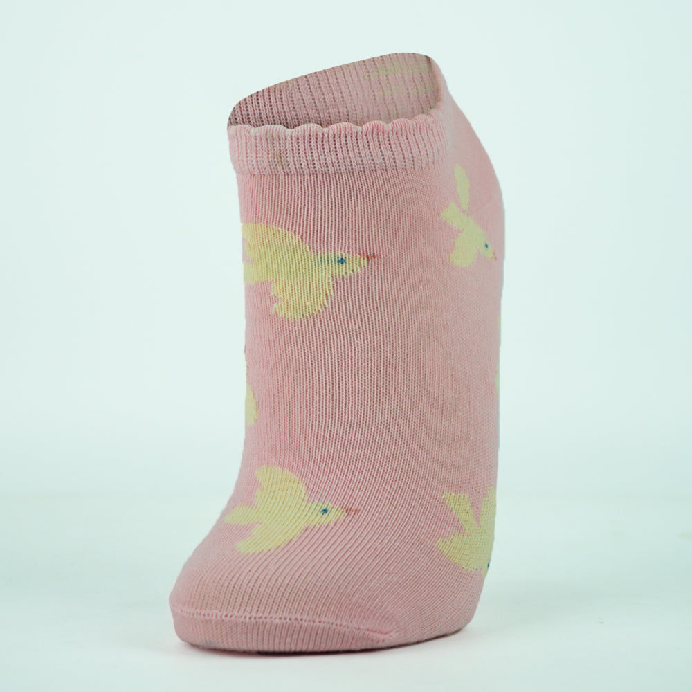 Girls Bird Print Ankle Socks