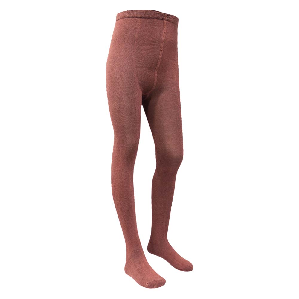 Cozy Premium Knit Texture Coco Brown Girls Tights (SF)