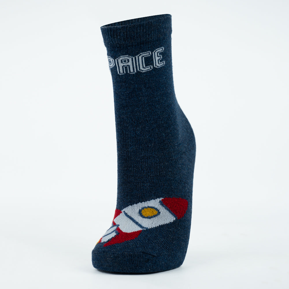 Boys Space Rocket Crew Socks