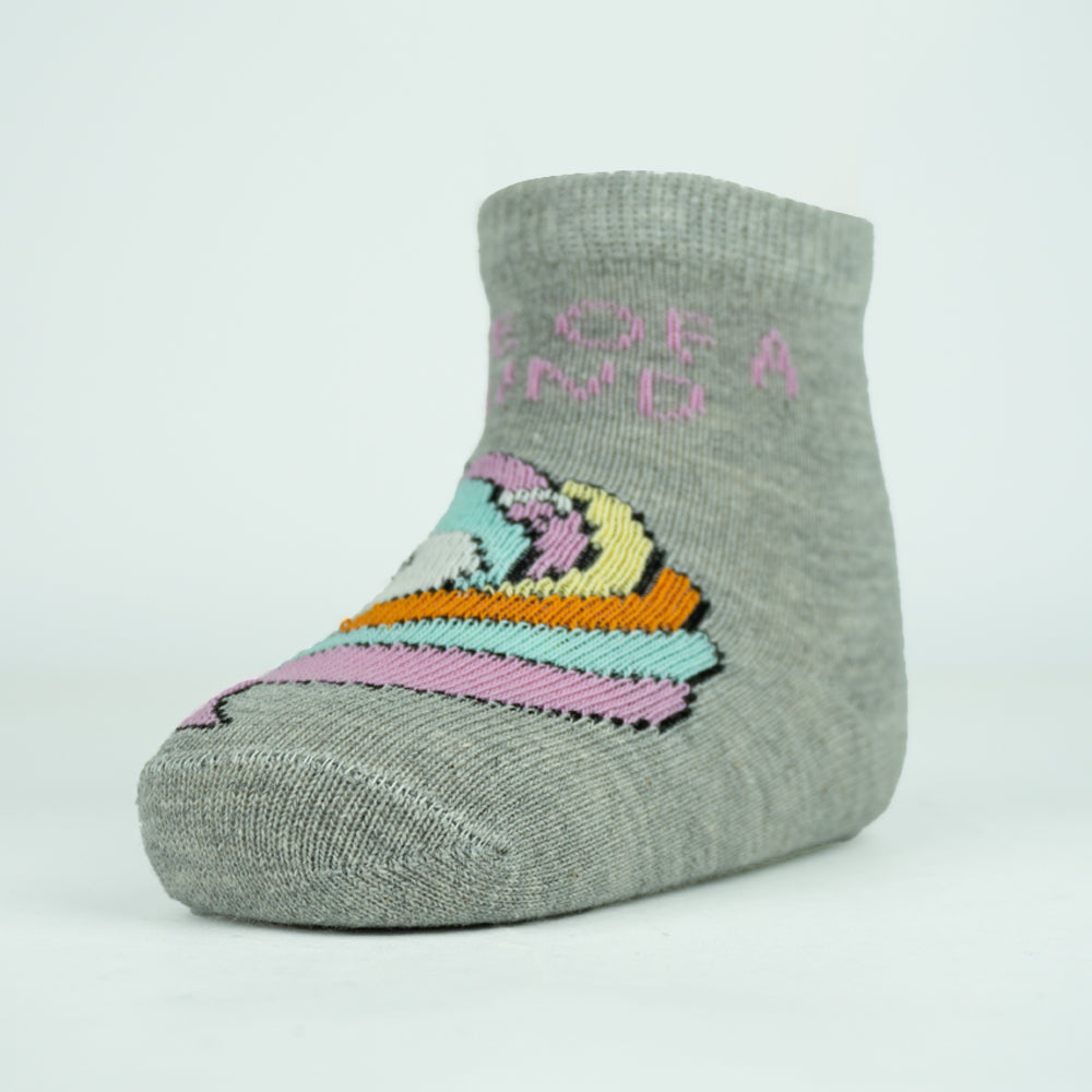 Baby Girl Unicorn Grey Socks