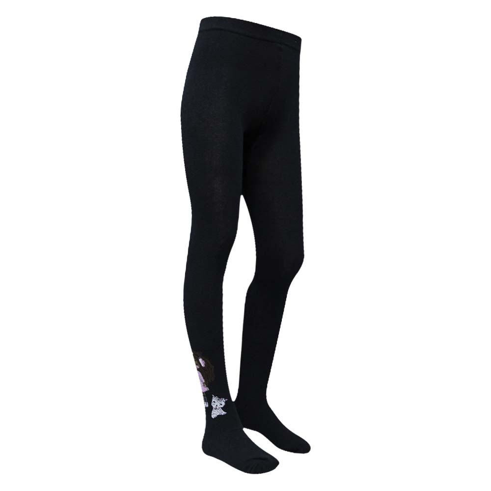 The Enchanted Doll design Girls Black Tights