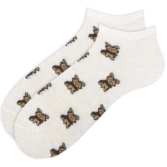 Dog Print Ankle Socks for Women