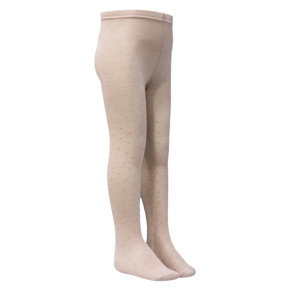 Soft Knit Baby Pink & Beige Tights for Girls (CJ)