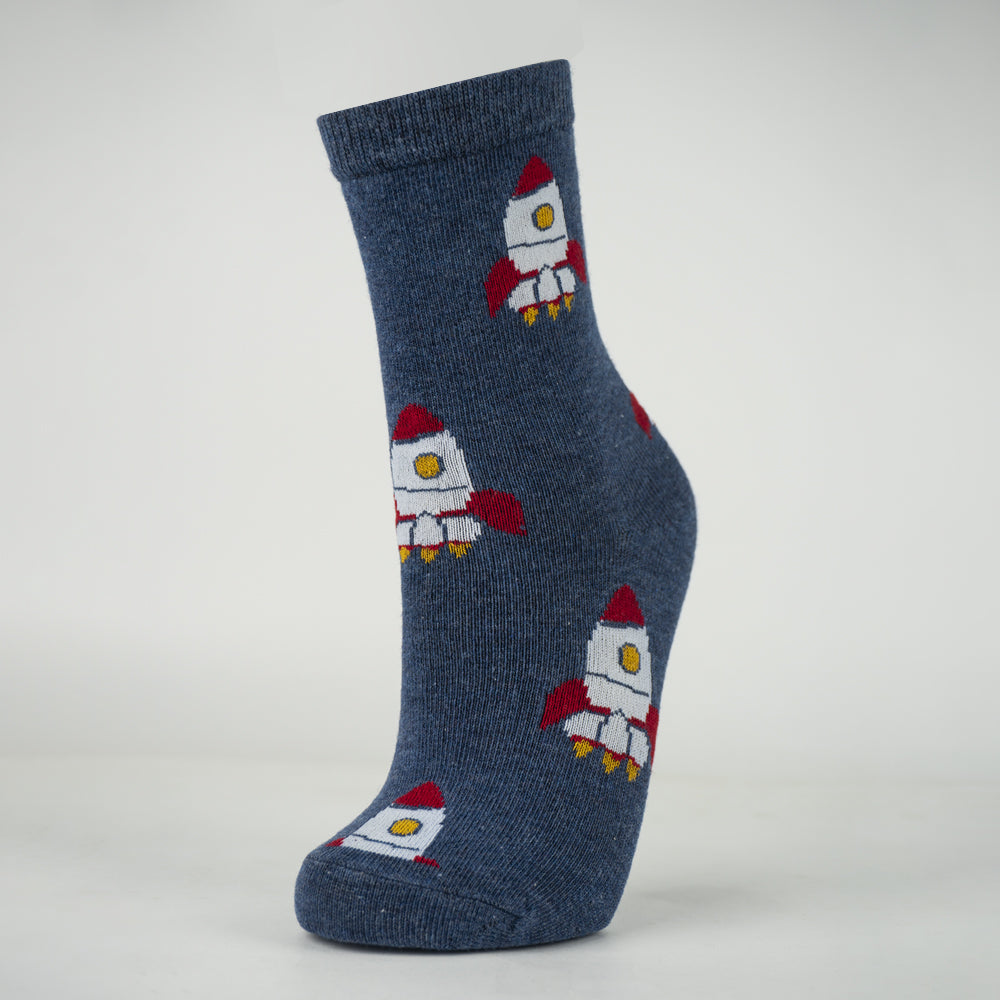 Boys' Rockets Print Socks