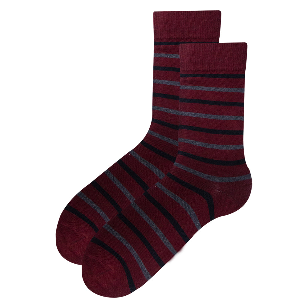 Pack of 3 - Men's Striped Crew Socks
