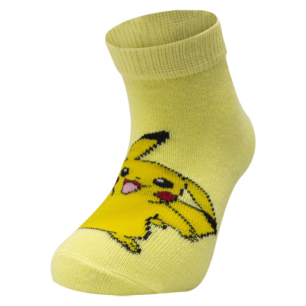 Pikachu Print Toddler Ankle Socks