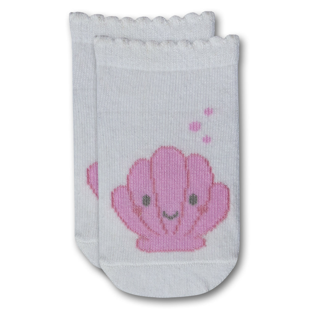 Baby Girl Seashell Print Ankle Socks