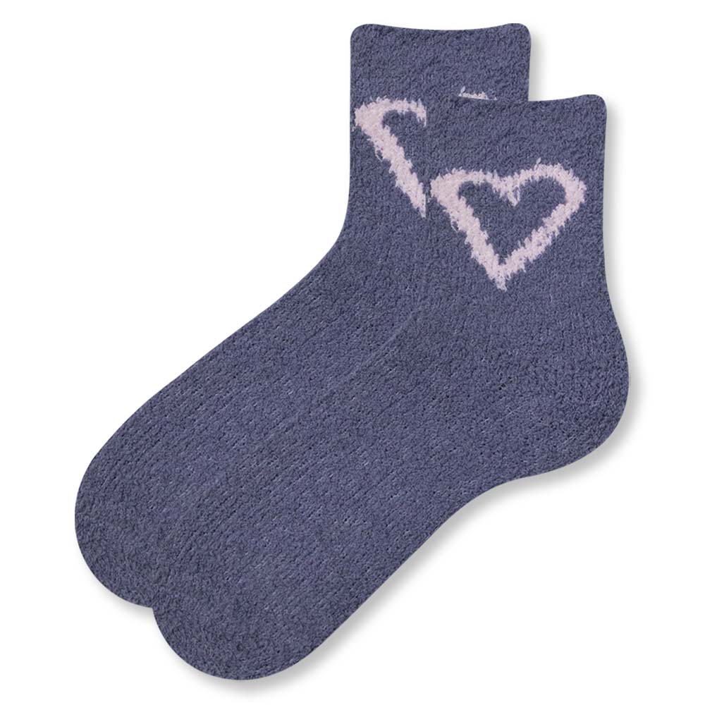 Ultra-Soft Fluffy Heart Fuzzy Socks for Women