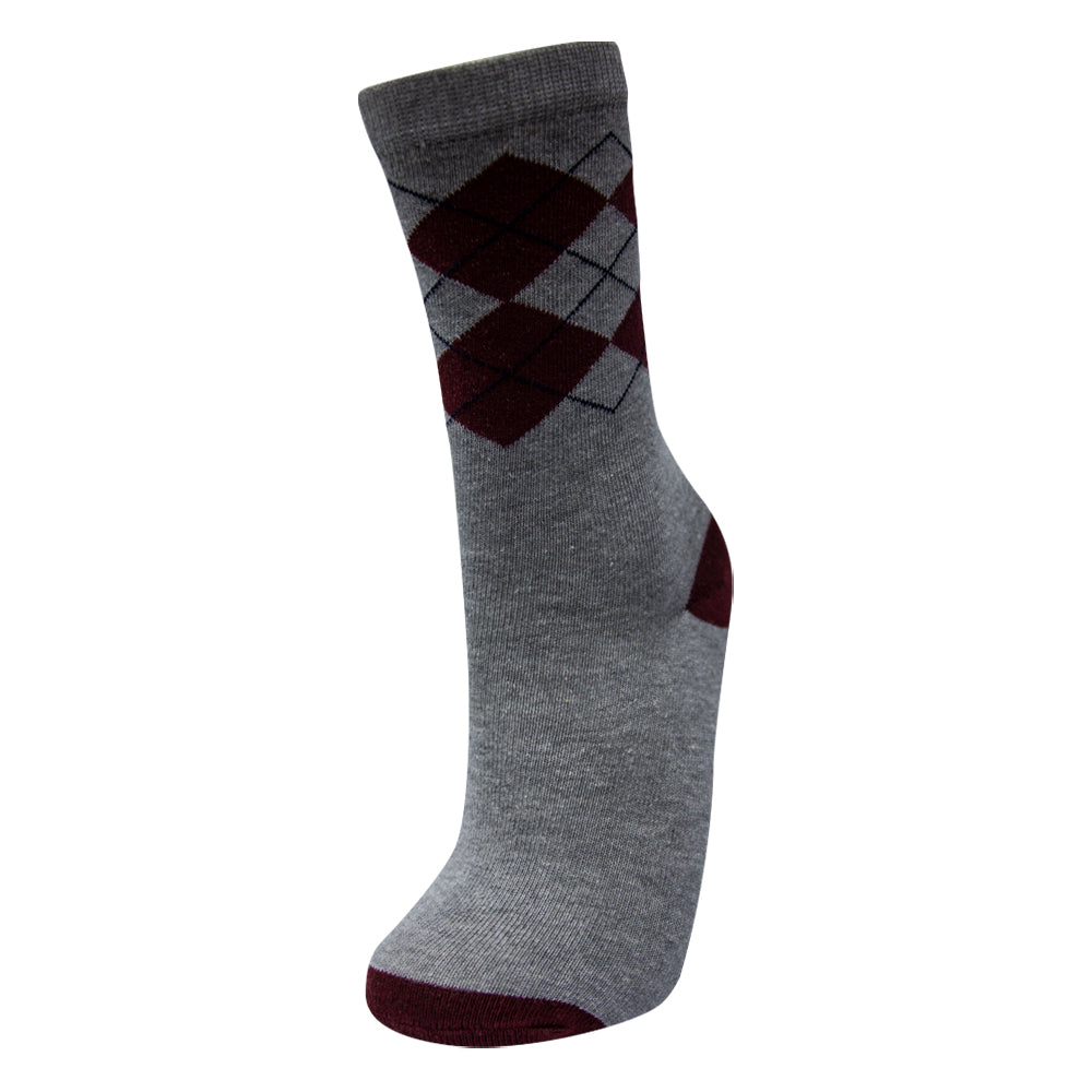 L. Gray Boy's Argyle Crew Socks