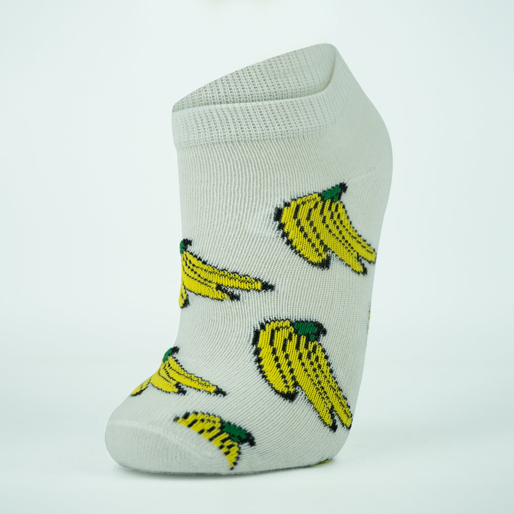 Banana Print Ankle Socks for Girls