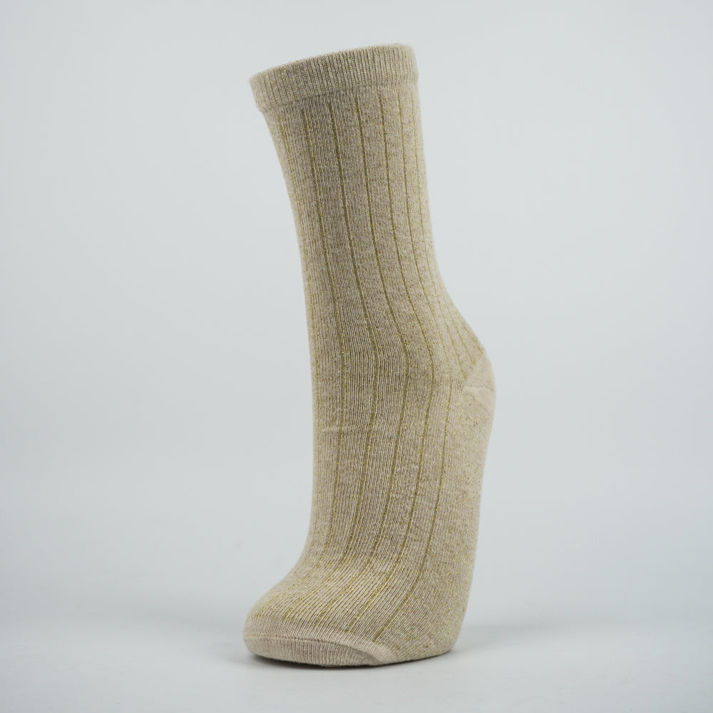 Golden Shimmer Girl's Crew Socks