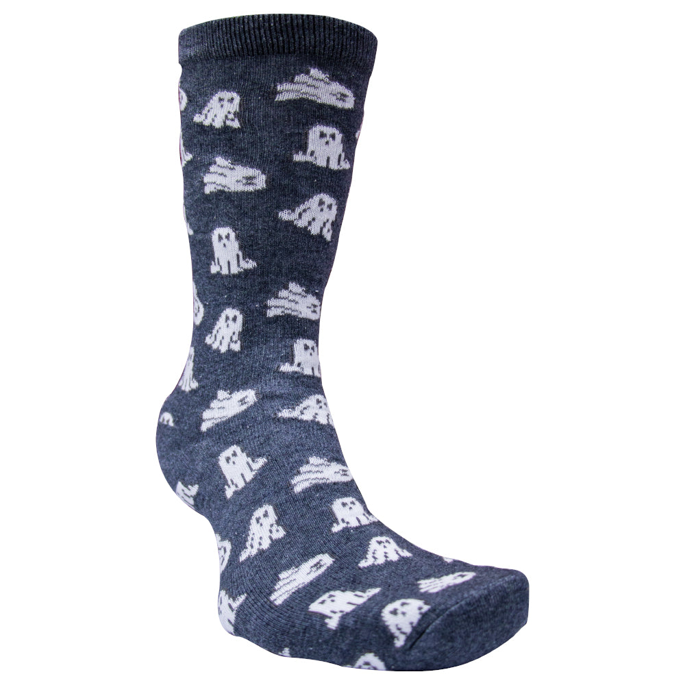 Fun Ghost print Boys Crew Socks