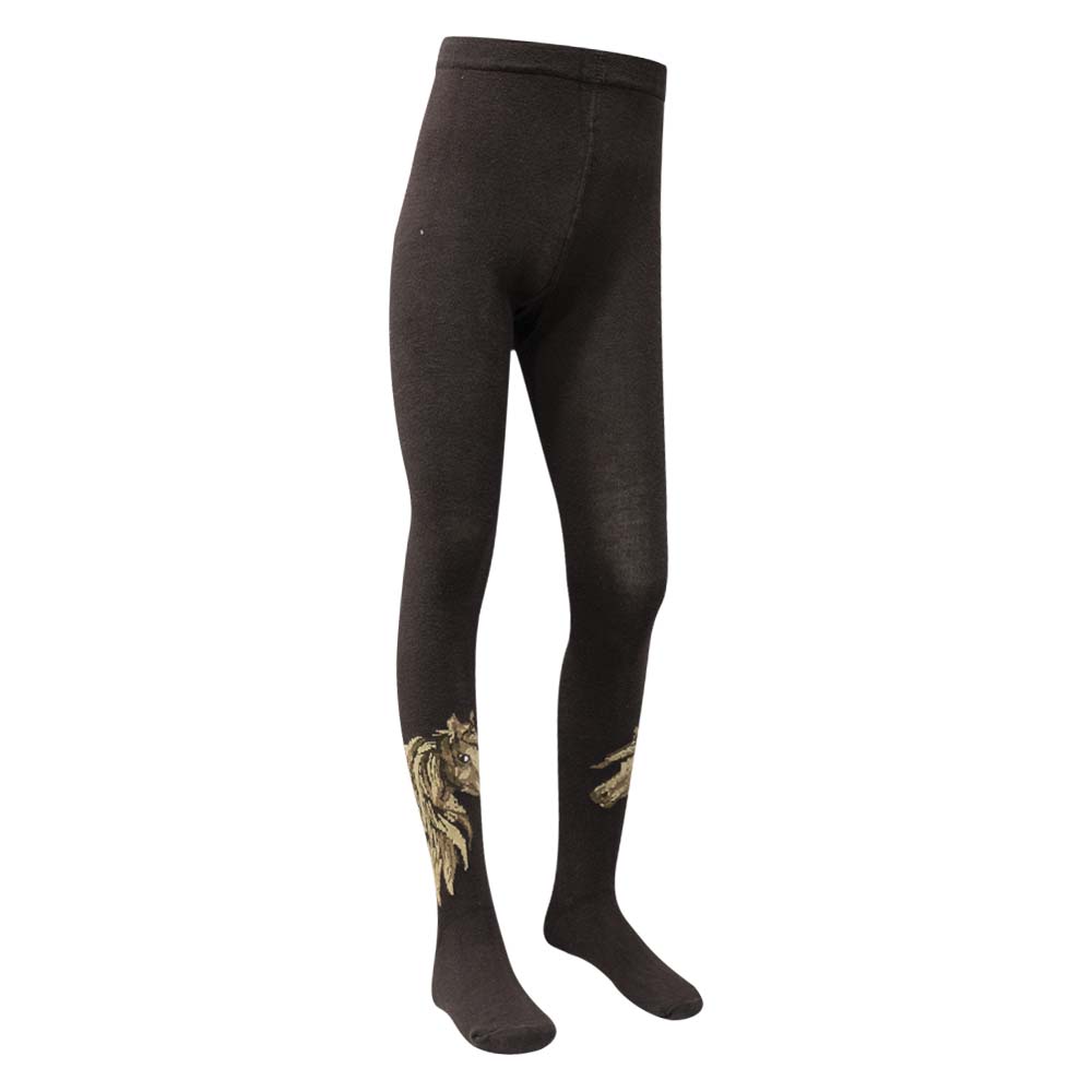 Cozy Knit Horse Print Girls Tight