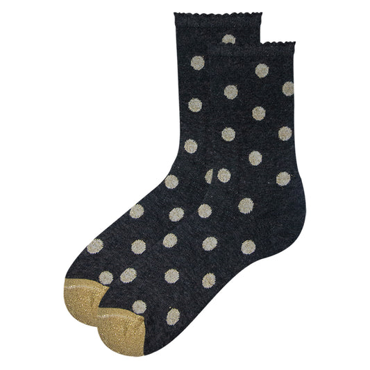 Girl's Cozy Polka Dot Crew Socks