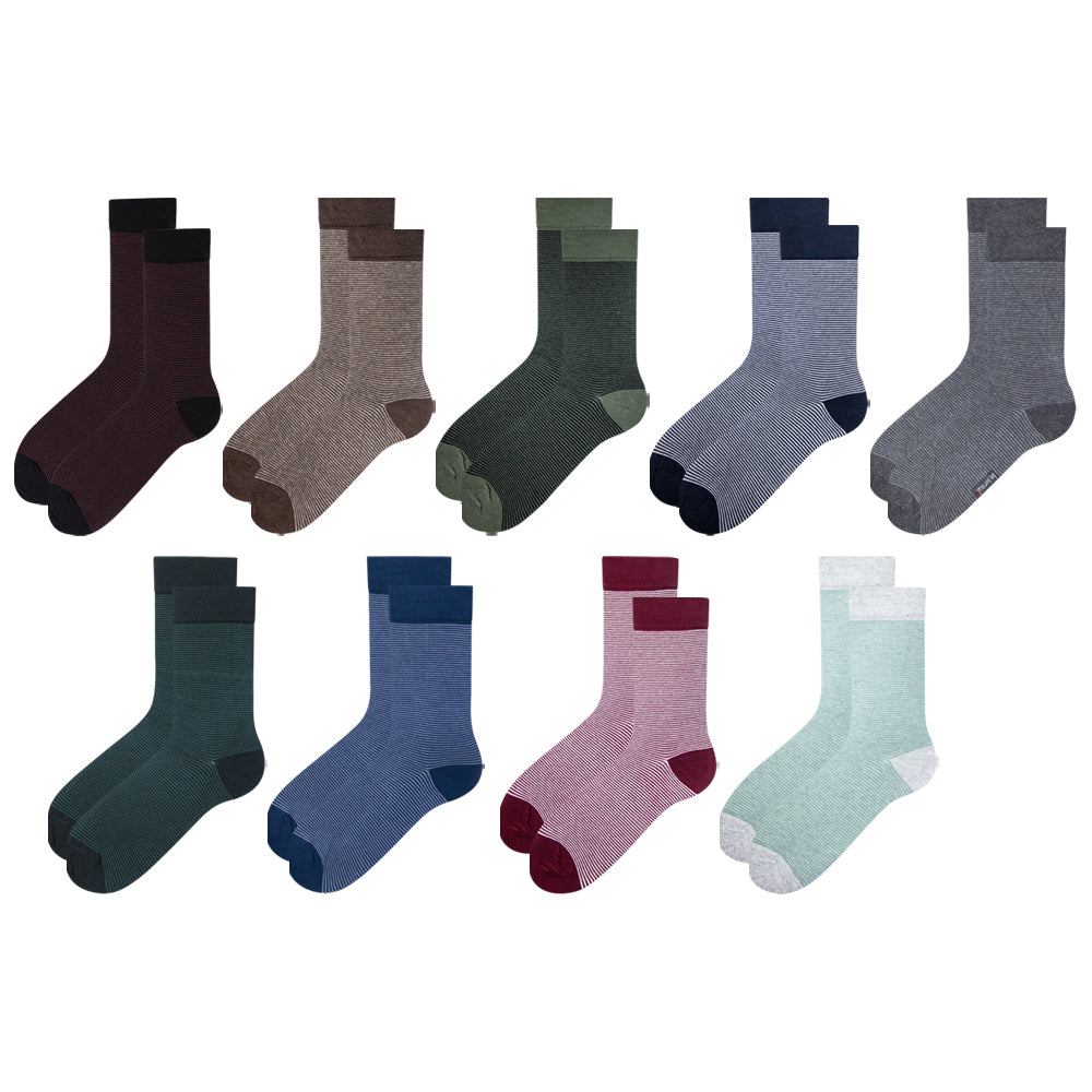 Men Elevated Stripe Crew Socks