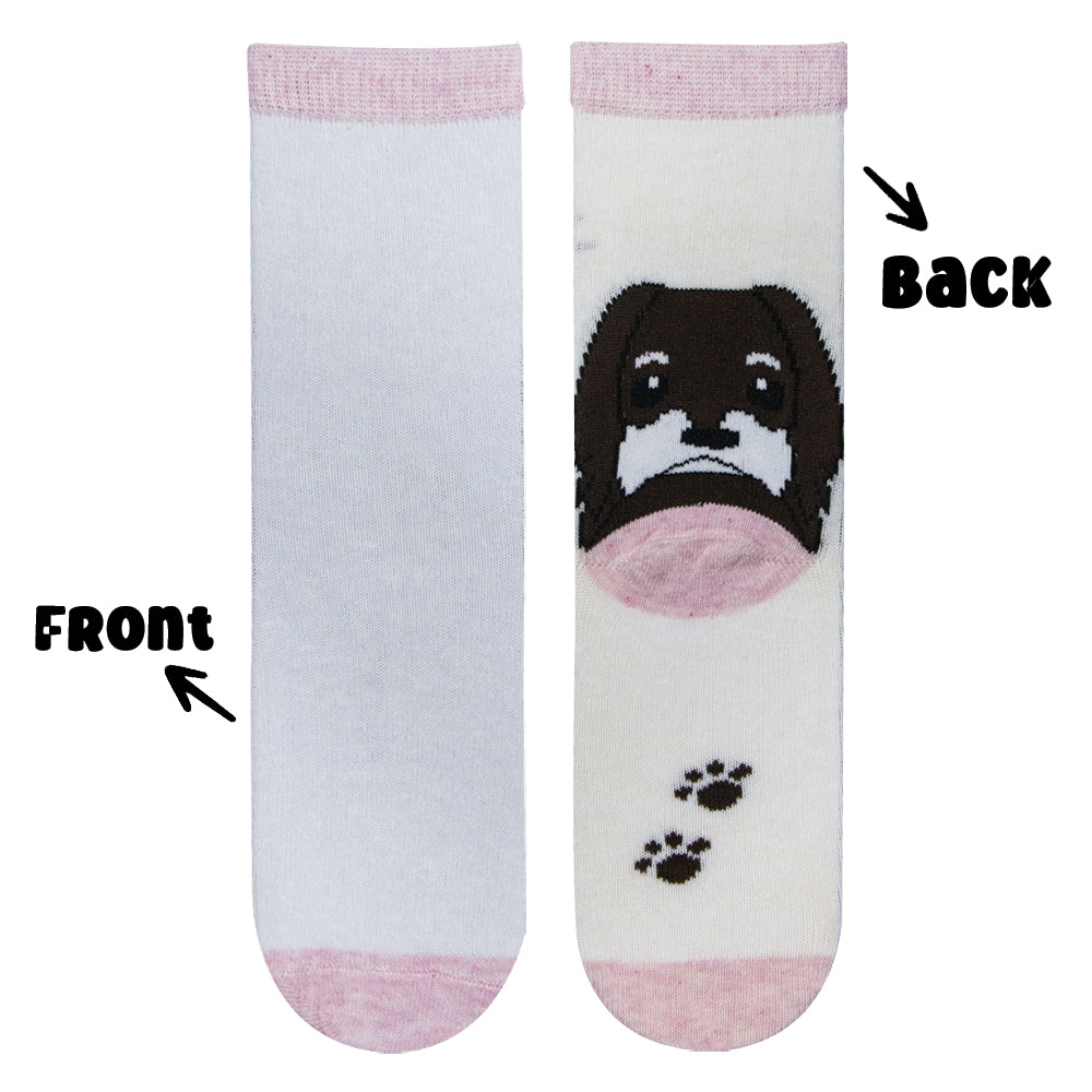 Girl’s Colorful Dog Print Socks