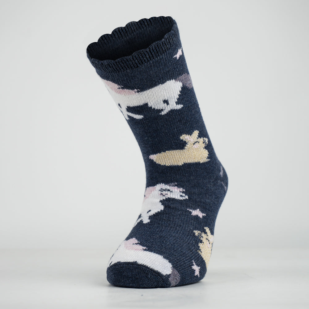 Magical Unicorn Navy Girls Socks