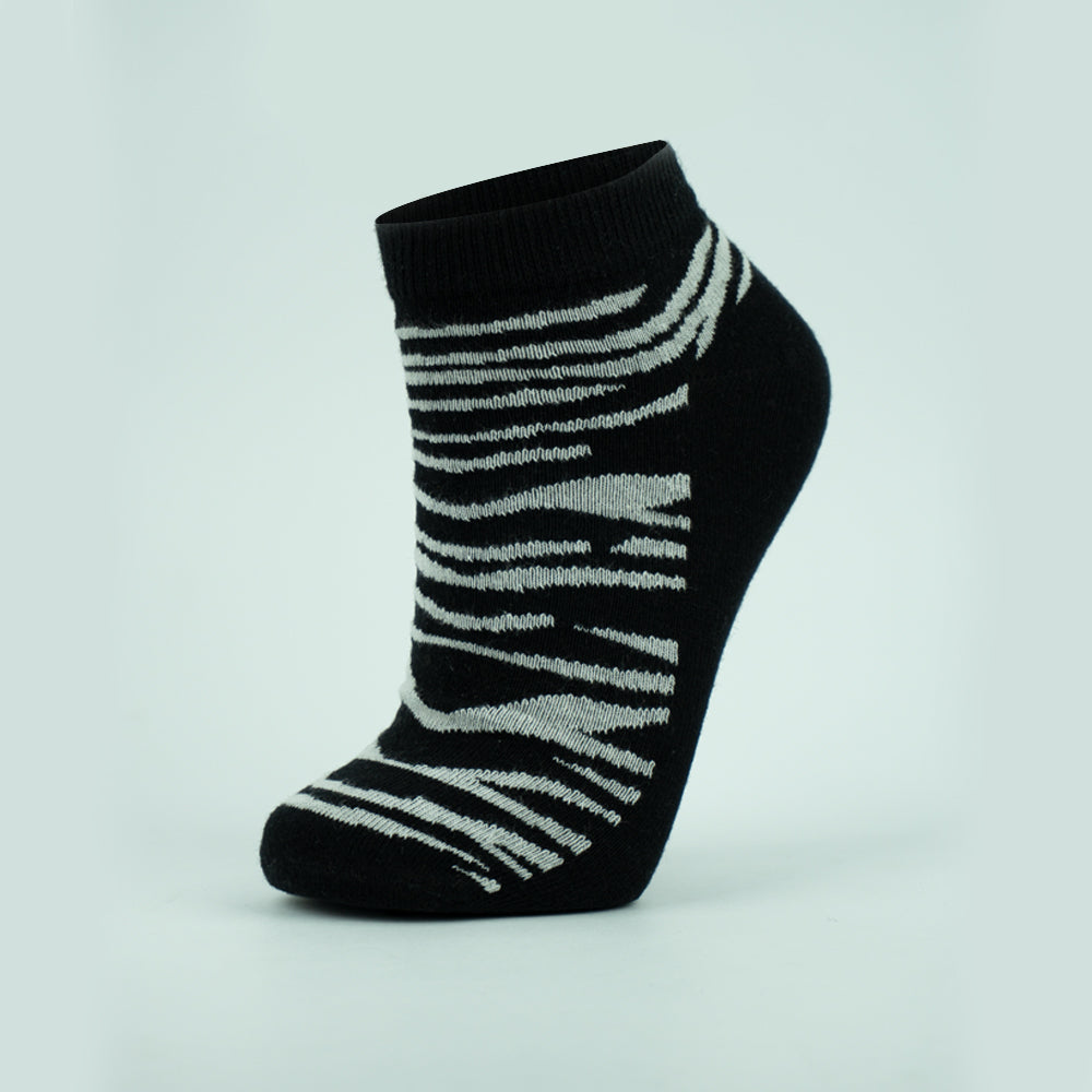 Zebra Print Ankle Socks for Women