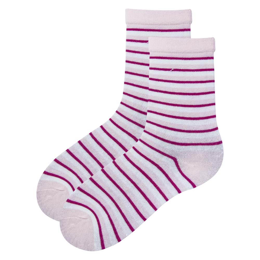 Pack of 2 - Heart & Stripe Girls' Ankle Socks