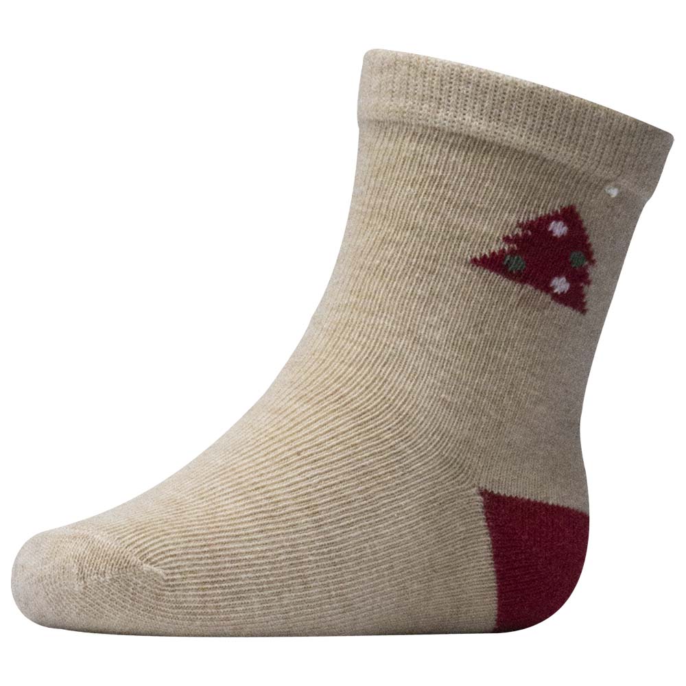 Toddler Cozy Tree Print Crew Socks