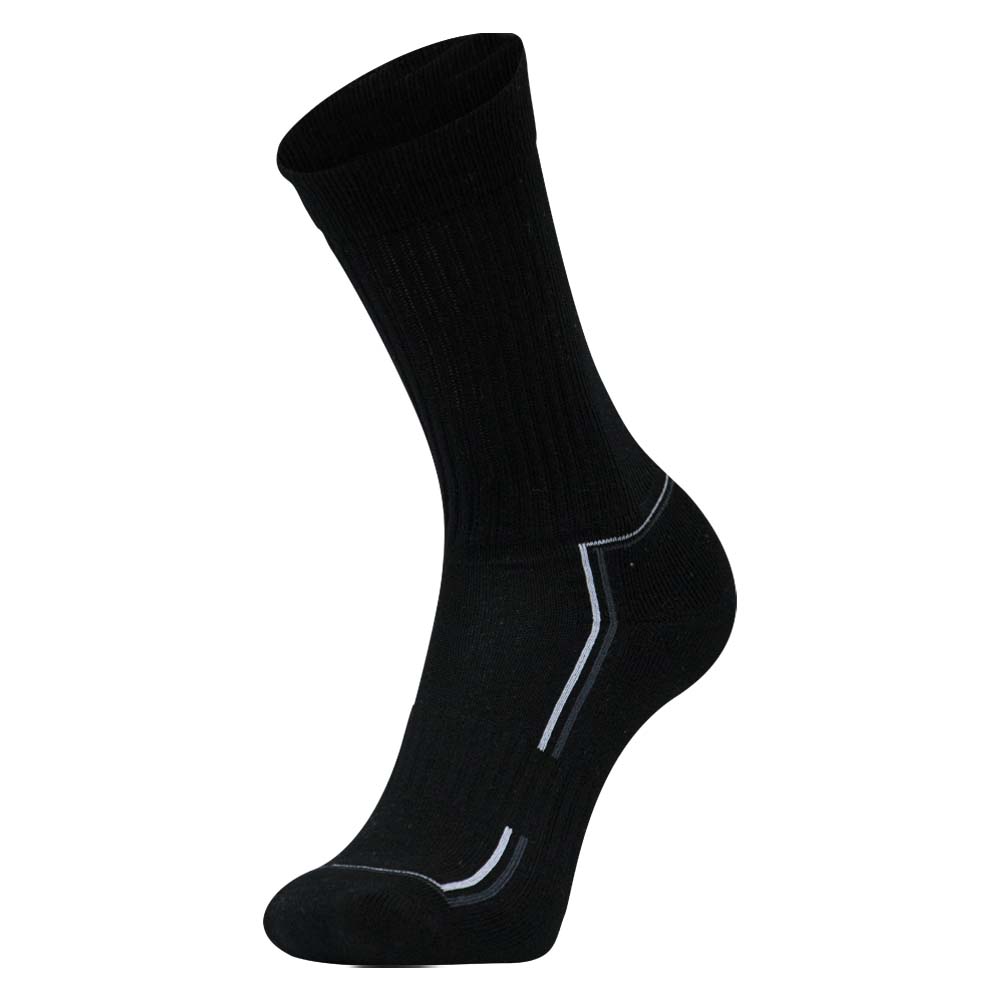 Men Black Half Terry Crew Socks